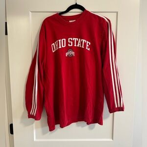 Striped adidas long sleeve Ohio state shirt